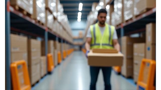 Retail distribution center reducing packaging waste
